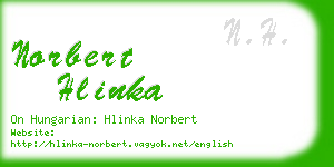 norbert hlinka business card